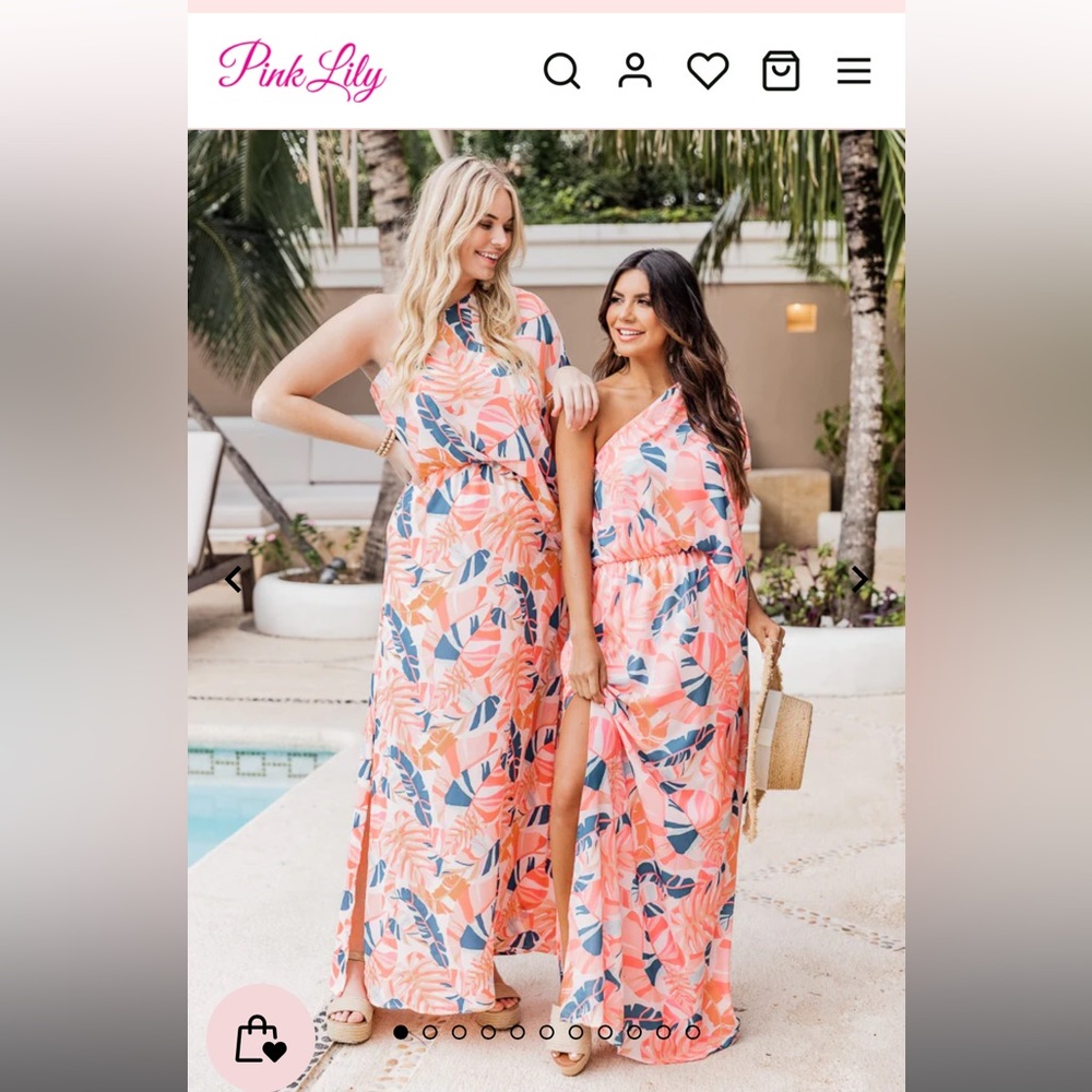Pink lily found my forever tropical print vacation dress
